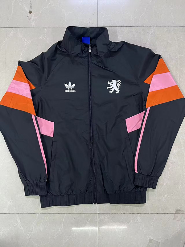 AAA Quality Juventus 24/25 Wind Coat - Black/Pink/Orange